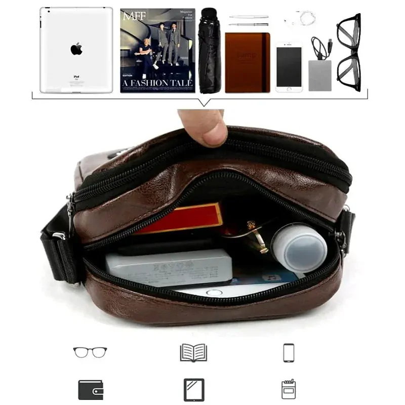 Hnědá pánská taštička přes rameno SPORT T22