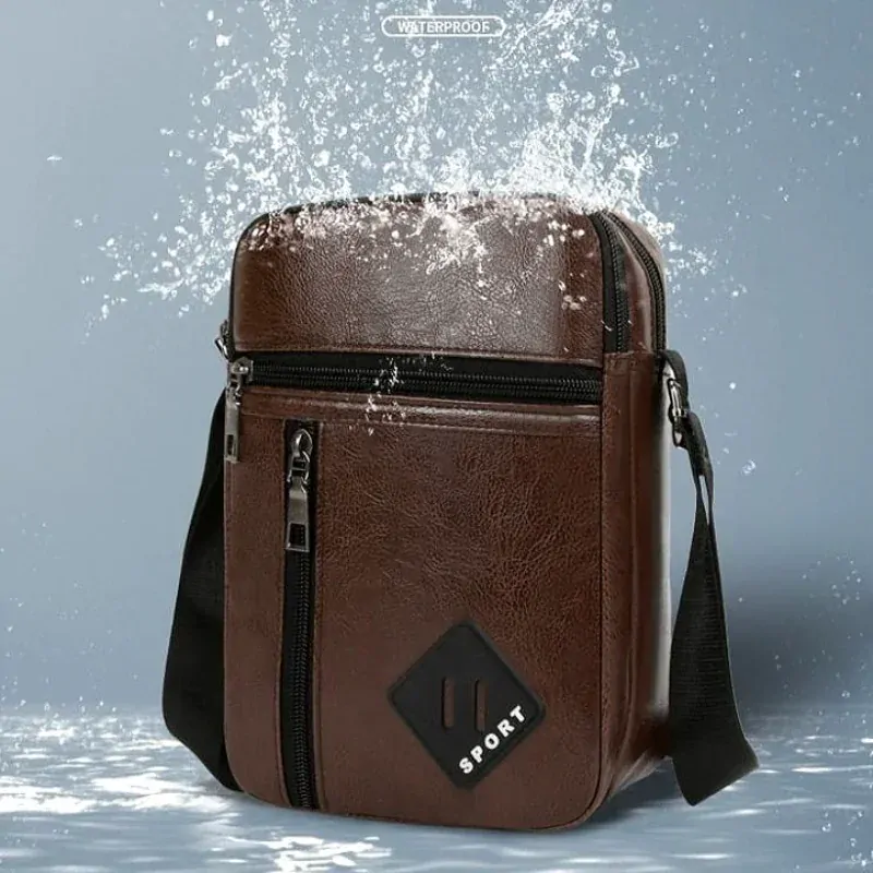 Hnědá pánská taštička přes rameno SPORT T22