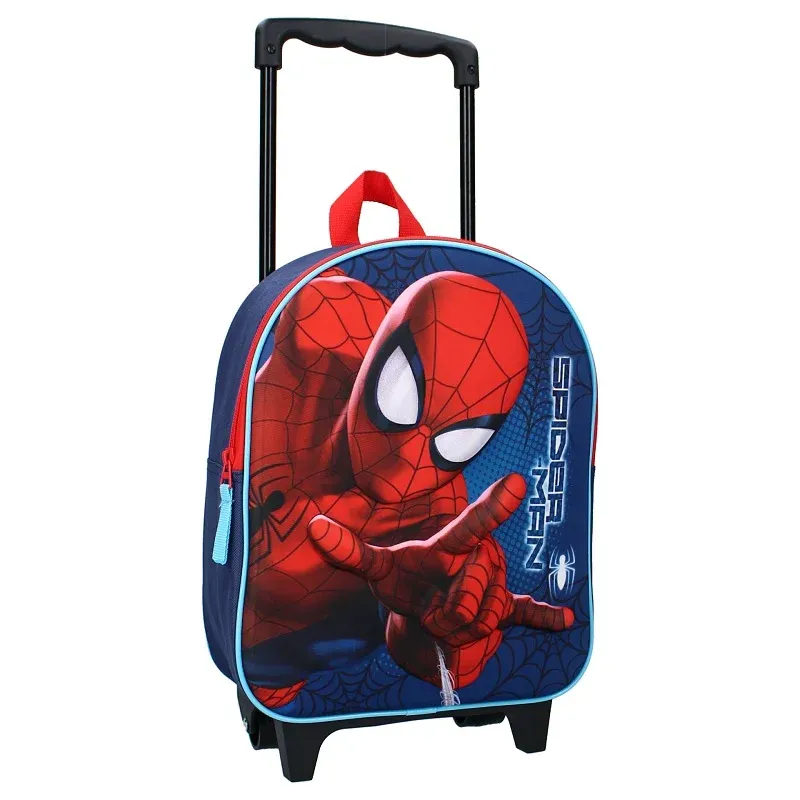 Dětský batoh s rukojetí na kolečkách Spiderman