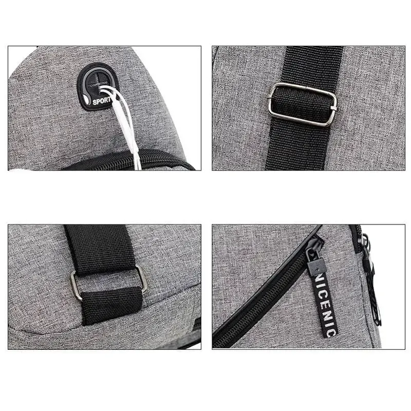 Pánský batoh přes rameno JING – mini batoh se 3 kapsami na zip