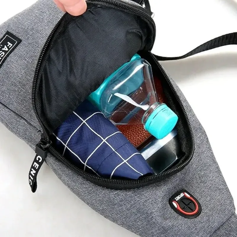 Pánský batoh přes rameno JING – mini batoh se 3 kapsami na zip