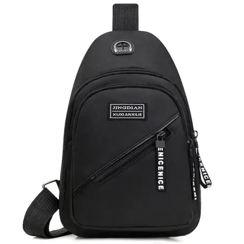 Pánský batoh přes rameno JING – mini batoh se 3 kapsami na zip