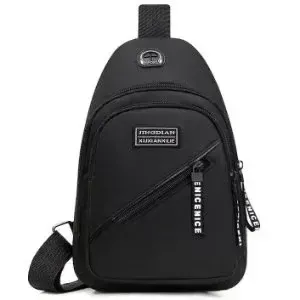 Pánský batoh přes rameno JING – mini batoh se 3 kapsami na zip