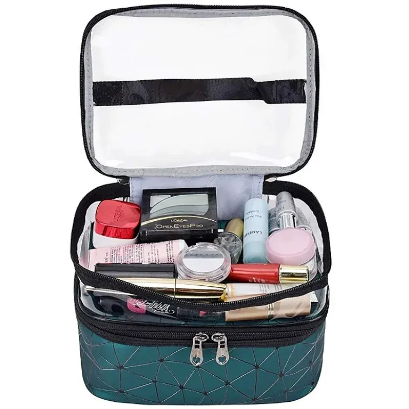 Kufřík na kosmetiku – organizér na make-up, zelený