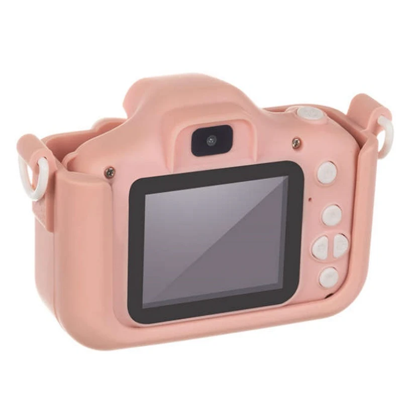 Růžový dětský digitální fotoaparát 