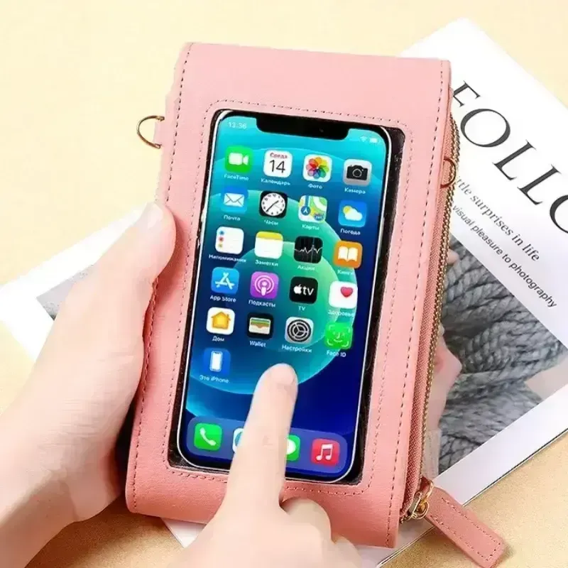 Červená kabelka na telefon 