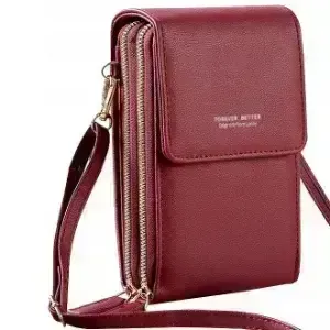 Červená kabelka na telefon 