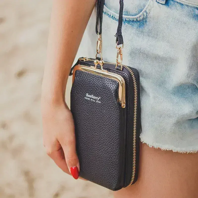 Dámská kabelka na mobil Baellerry BL1 crossbody peněženka černá