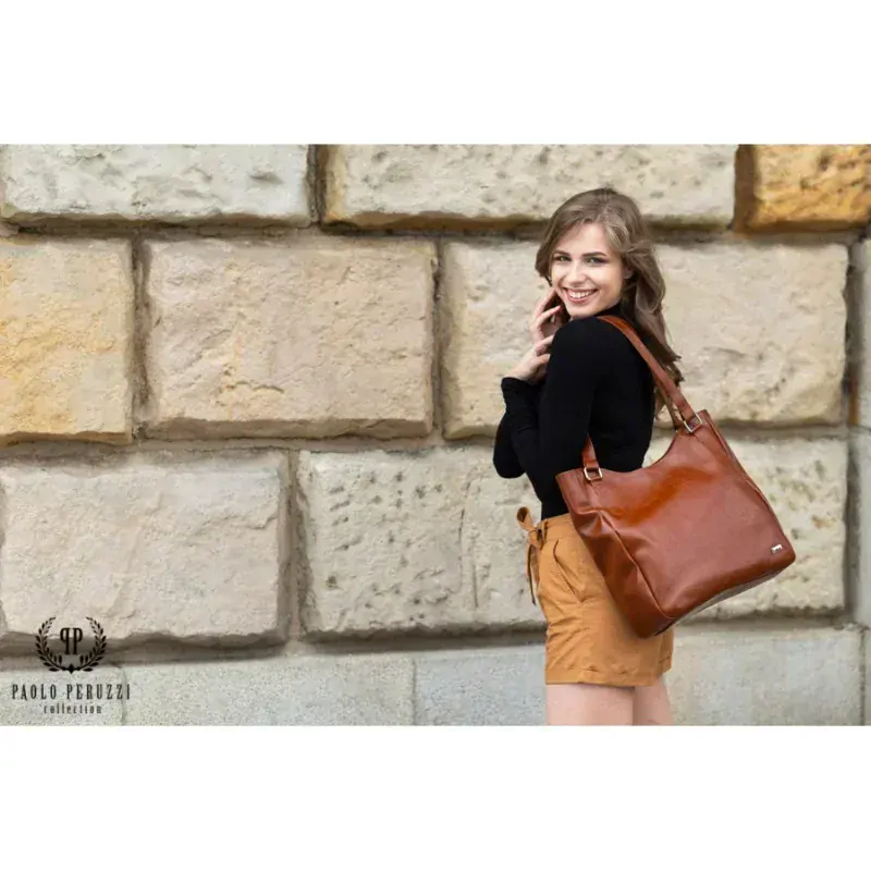 Kožená taška přes rameno PAOLO Z09H