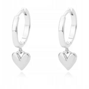 Dámské náušnice stříbrné srdička