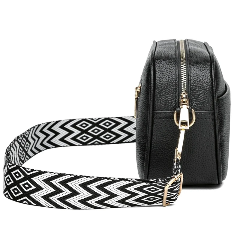 Černá kožená kabelka DK39