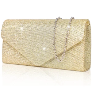 Zlatá společenská kabelka PS100