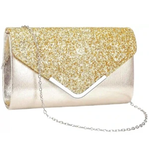 Zlatá lesklá kabelka PS102