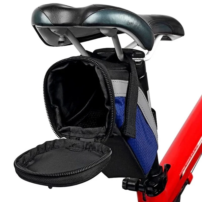 Modrá cyklistická brašna pod sedlo B-SOUL T47M