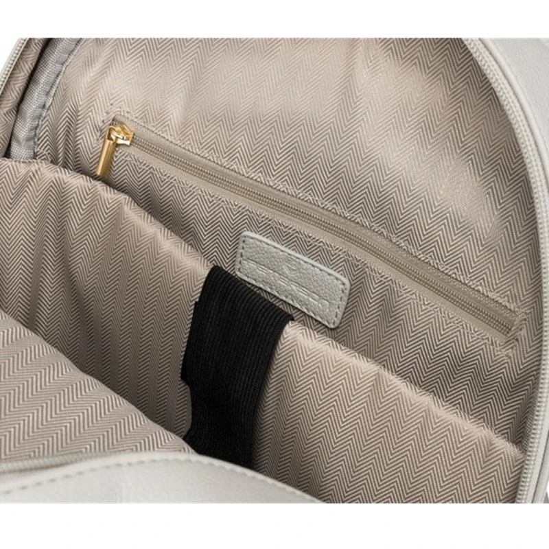 Šedý kožený batoh Peterson PT74