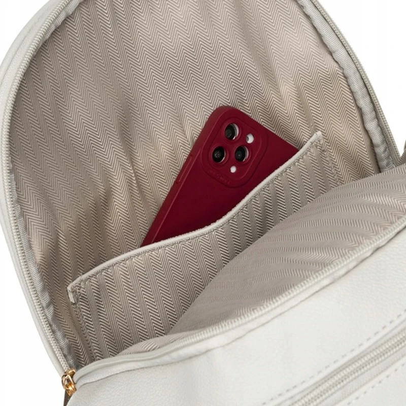 Šedý kožený batoh Peterson PT74