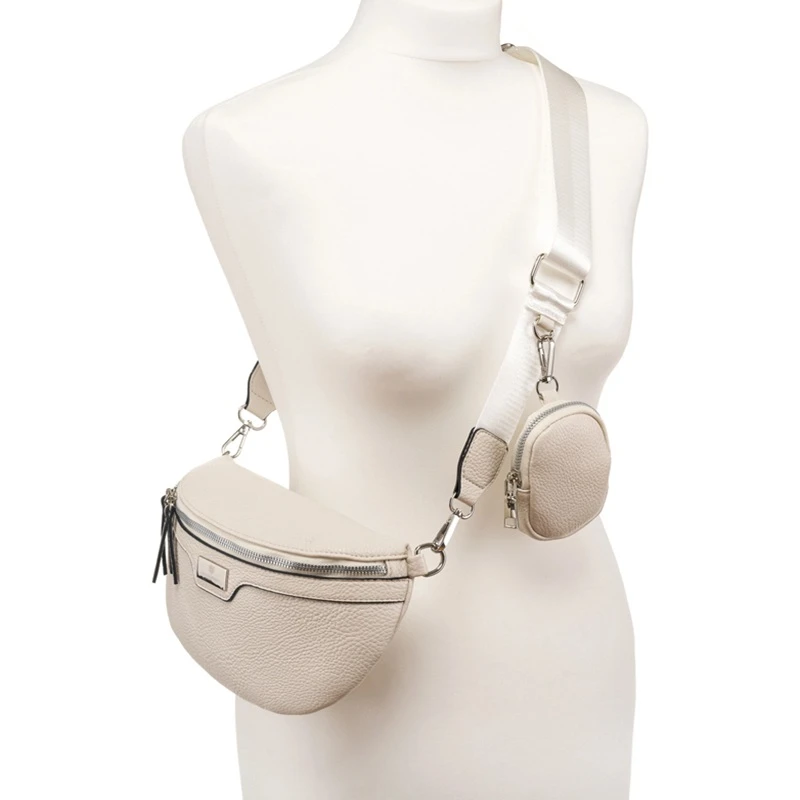 Bílá crossbody ledvinka ALE-8W