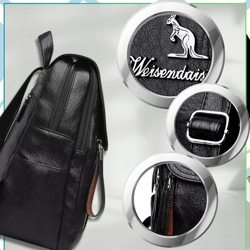 Módní kožený dámský batoh DB18