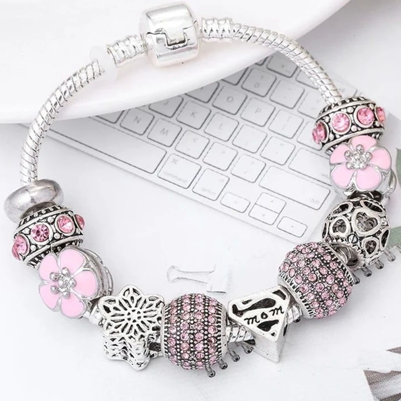 Stříbrný náramek se zirkony DN19