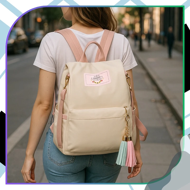 Elegantní dámský batoh Rabbit RO103Be bežový