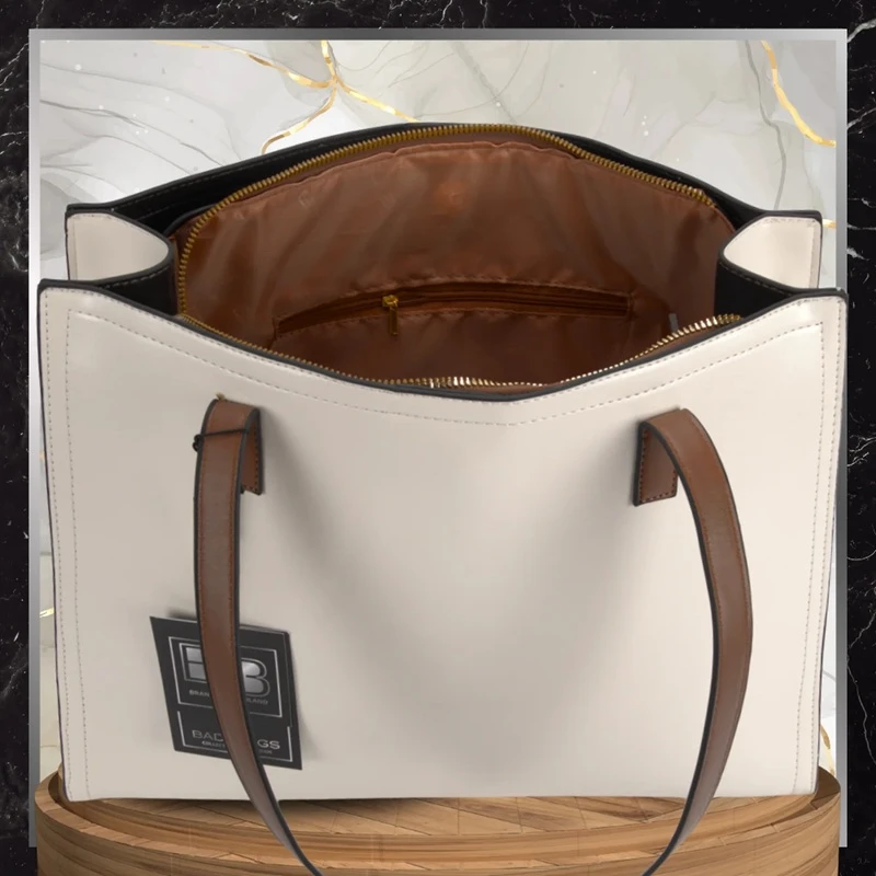 Bílá shopper kabelka BOKA DK50