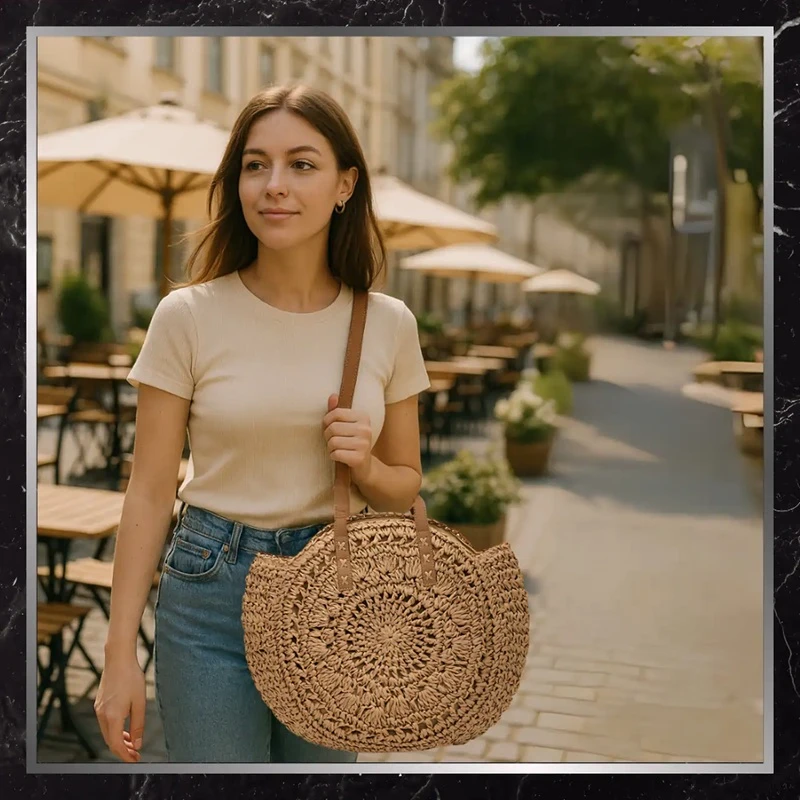 Slaměná taška SOLE BB112