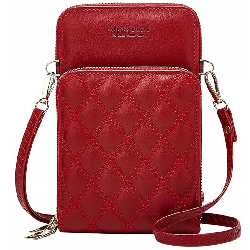 Dámská kabelka na mobil MINEYO DK12 červená crossbody malá