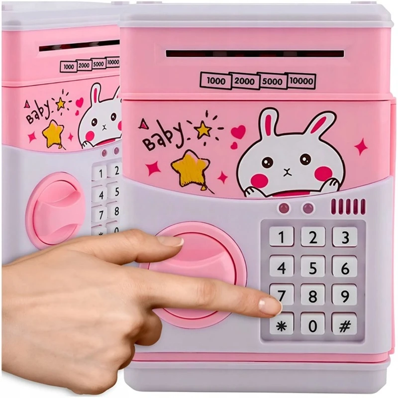 Dětská růžová pokladnička RO2548