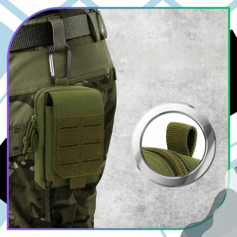 Zelená vojenská taštička na opasek R127