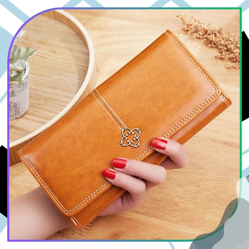Elegantní dámská peněženka ROC11H hnědá z ekologické kůže