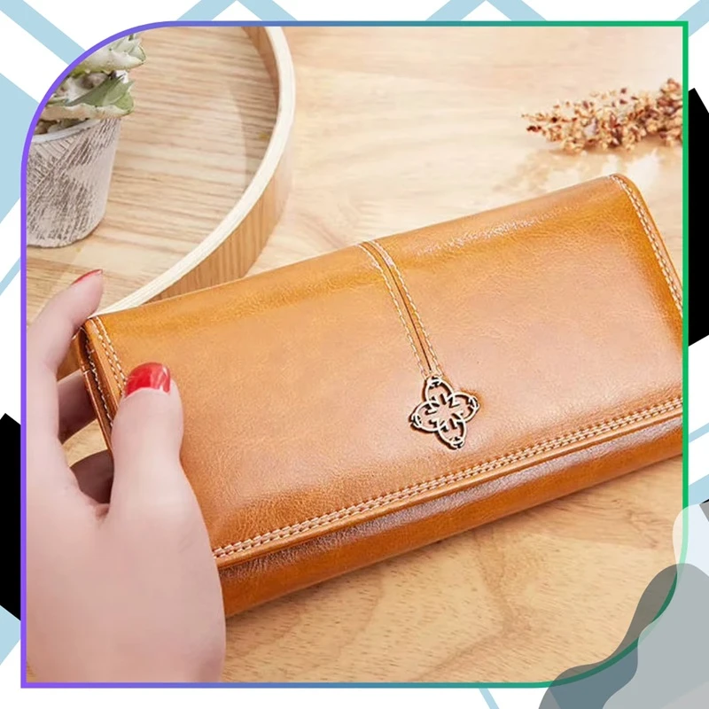 Elegantní dámská peněženka ROC11H hnědá z ekologické kůže