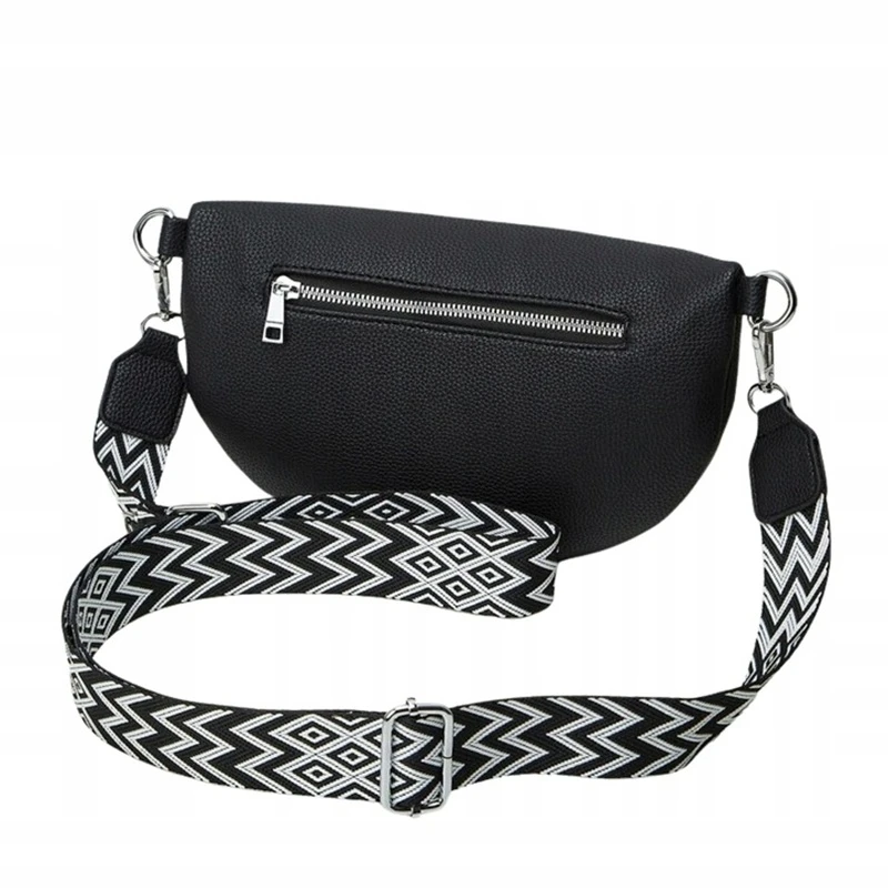 Dámská crossbody ledvinka z eko kůže černá GP51