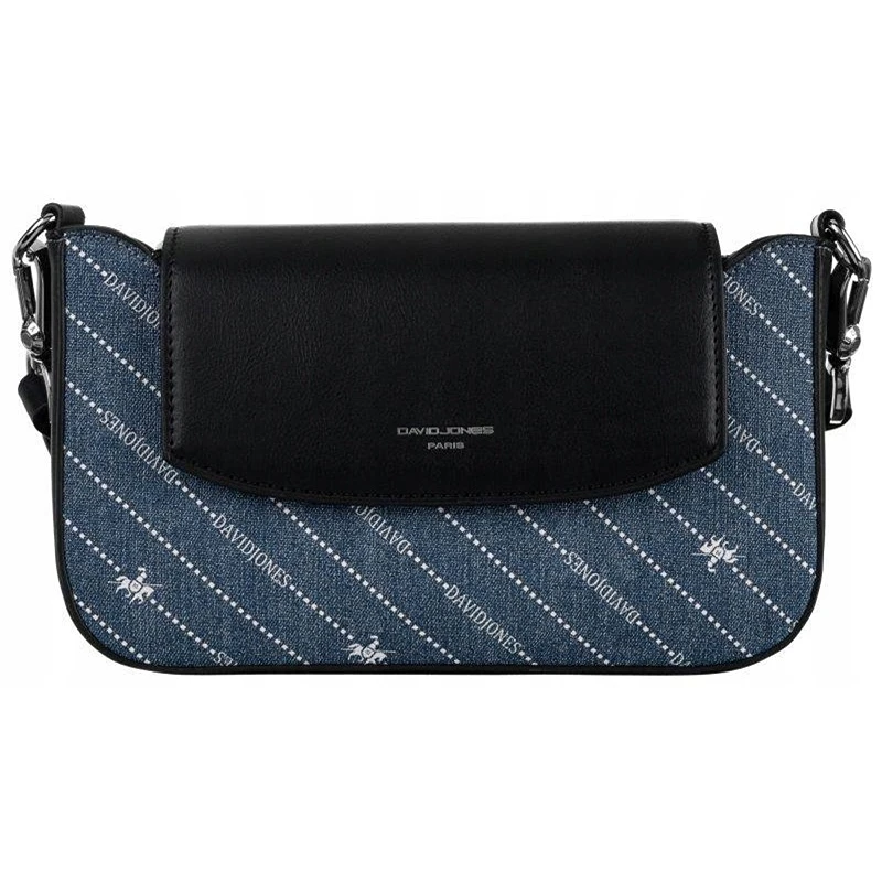 Elegantní dámská kabelka přes rameno David Jones CH21051 modročerná