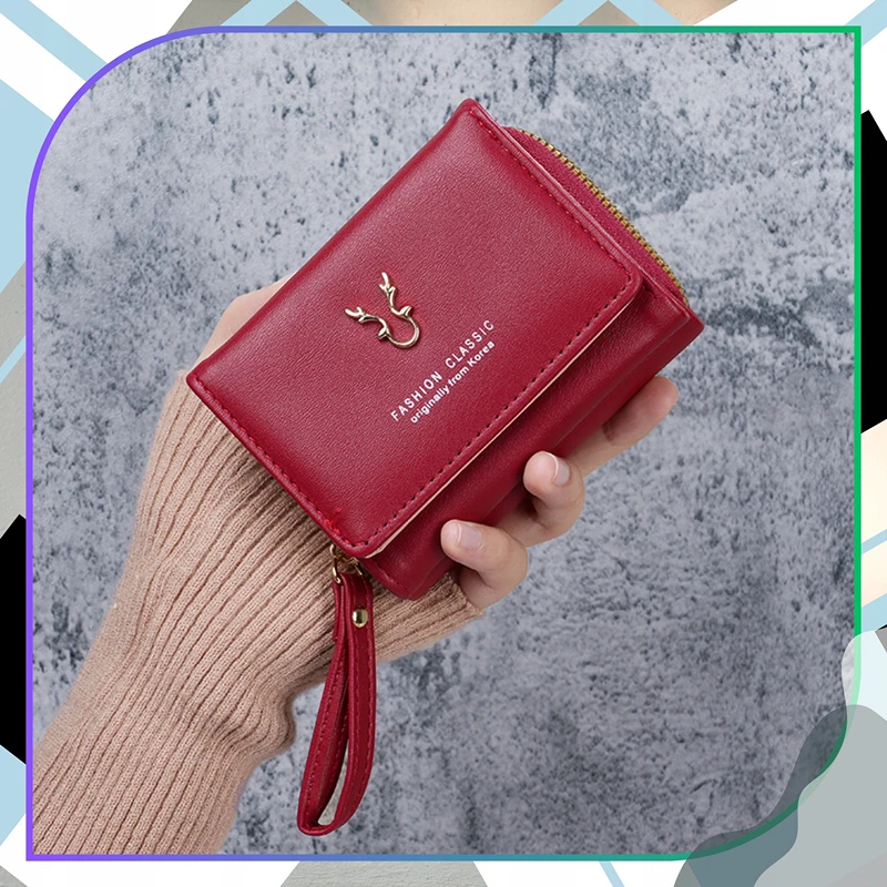 Elegantní malá dámská peněženka Fashion ROC15 červená z ekologické kůže