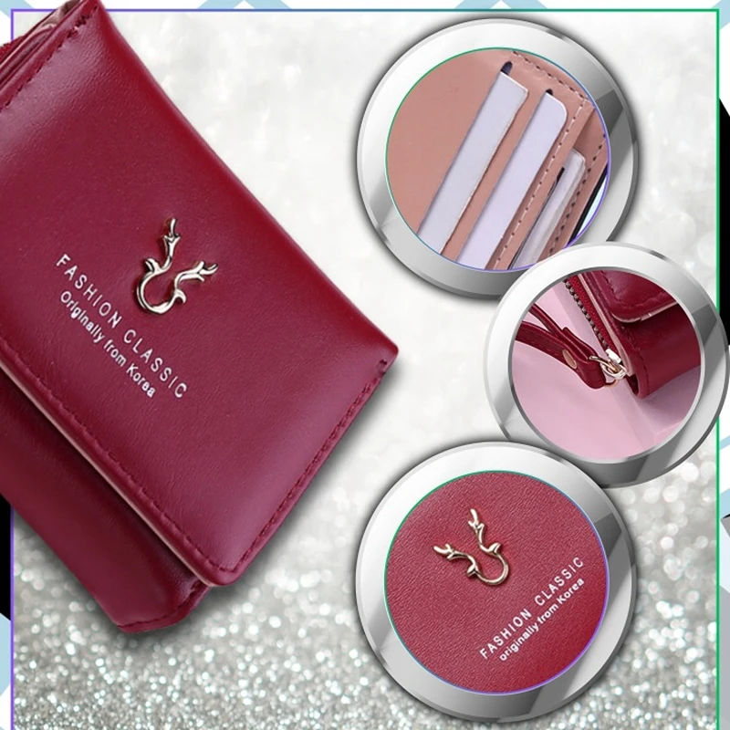 Elegantní malá dámská peněženka Fashion ROC15 červená z ekologické kůže