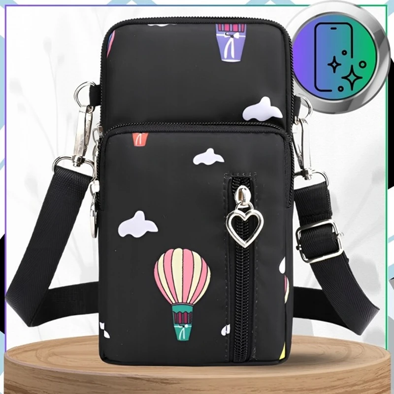Černá crossbody taštička na telefon RO73B