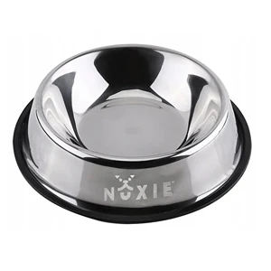 Protiskluzová nerezová miska pro psy 500 ml NUXIE 2196 stříbrná