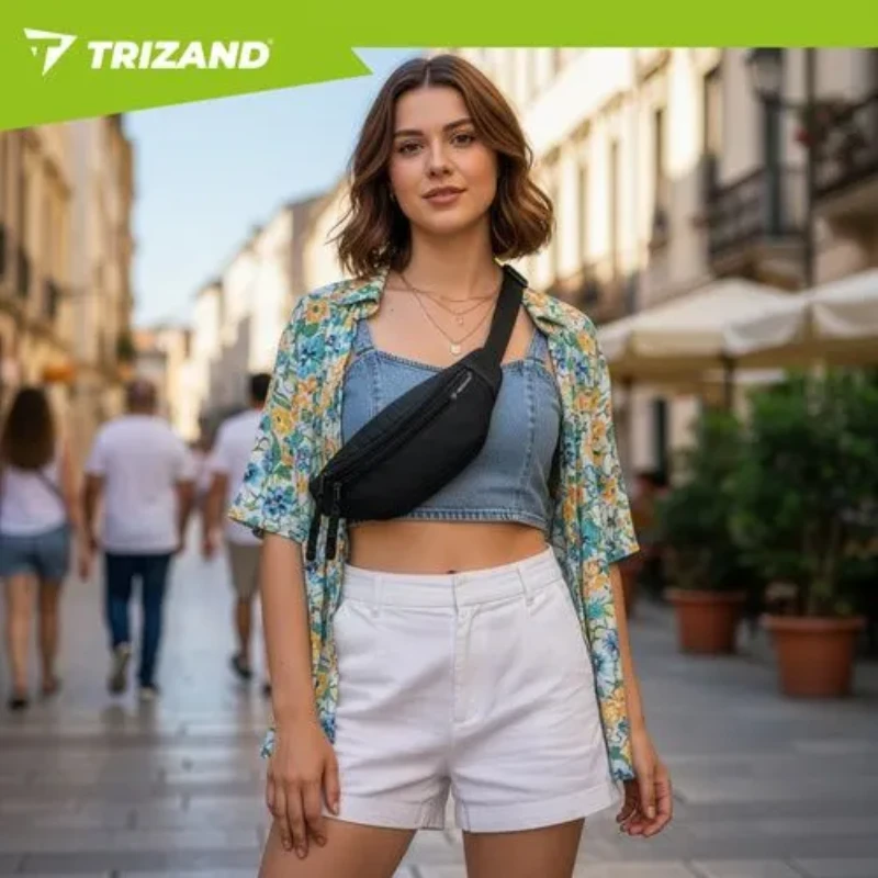 Dámská/pánská sportovní ledvinka Trizand 27408 černá 2 l