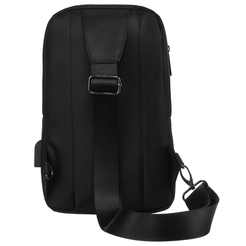 Malý pánský batoh přes rameno s USB portem Rovicky R732 černý