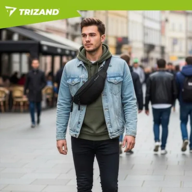 Dámská/pánská sportovní ledvinka Trizand 27408 černá 2 l