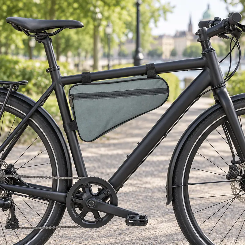 Šedá cyklistická brašna do rámu LOREN S101