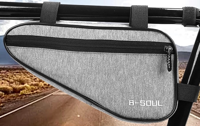 Levná šedá brašna na rám kola B-SOUL RO49S