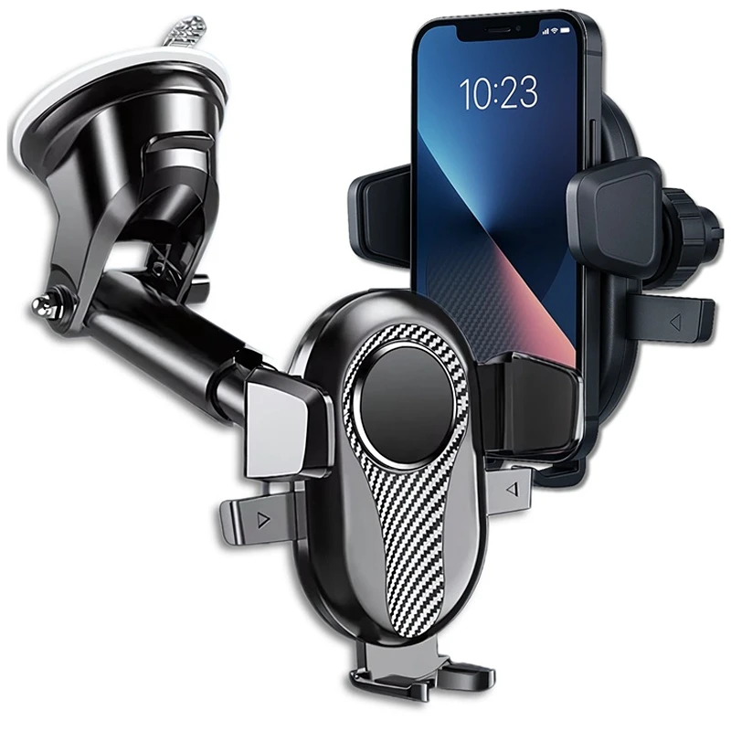 Polohovatelný držák telefonu do auta DT48 – černý