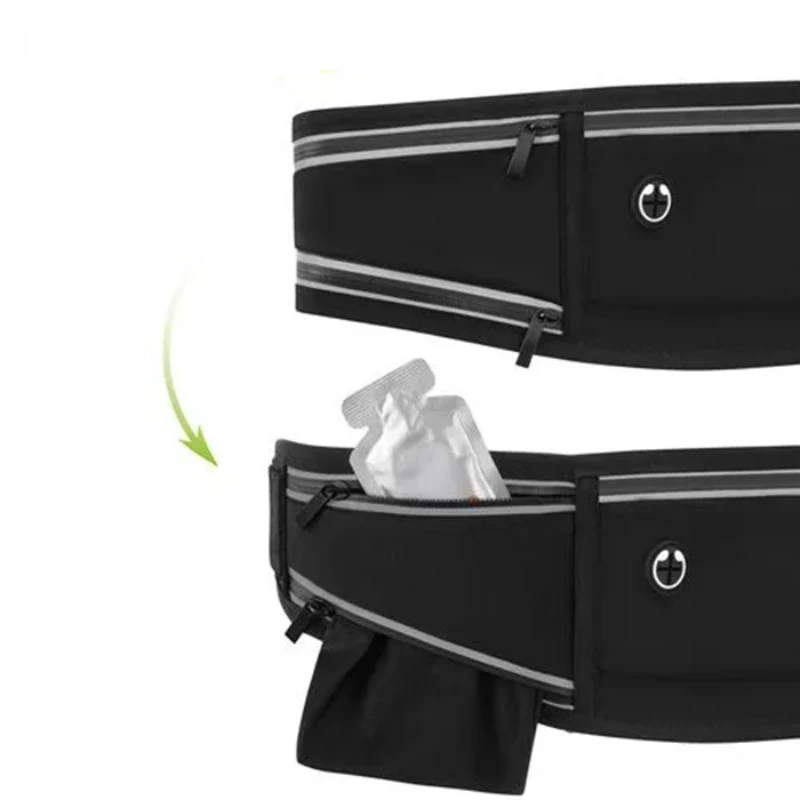 Běžecká sportovní ledvinka na telefon 7" černá s reflexními prvky