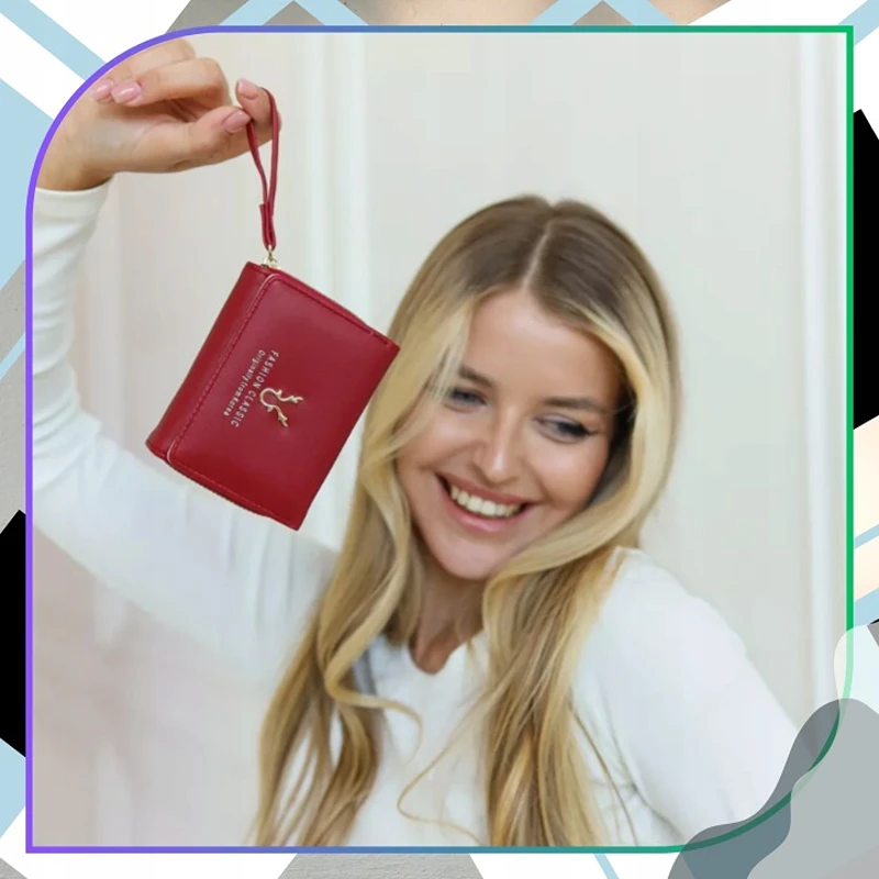 Elegantní malá dámská peněženka Fashion ROC15 červená z ekologické kůže