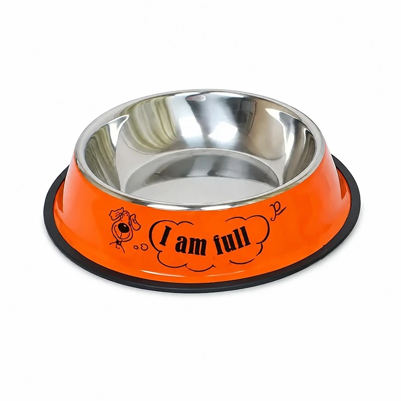 Oranžová protiskluzová nerezová miska pro psa 1600 ml – RO2554O
