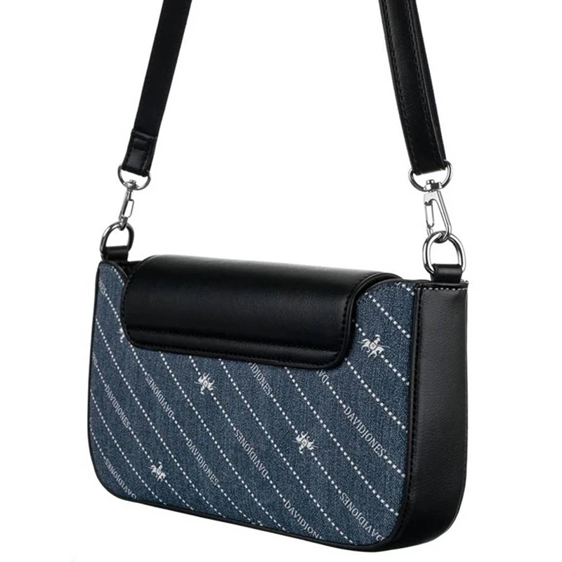 Elegantní dámská kabelka přes rameno David Jones CH21051 modročerná