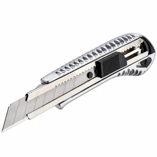 Zalamovací nůž 18 mm XJ3725 s výsuvnou odlamovací čepelí a kovovým vedením