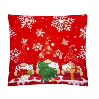 Vánoční povlak na polštář 40 × 40 cm Ruhhy RO22312 červený se skřítky